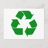 Carte Postale Symbole de recyclage - Vert (Devant)