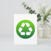 Carte Postale Symbole de recyclage vert (Debout devant)
