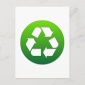 Carte Postale Symbole de recyclage vert (Devant)