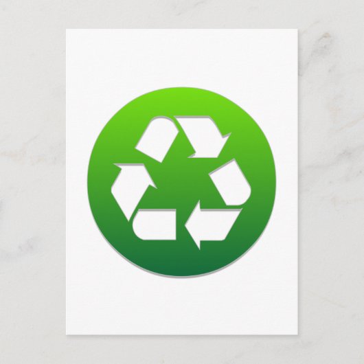Carte Postale Symbole de recyclage vert (Devant)