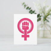 Carte Postale Symbole de résistance de la main des femmes (Debout devant)
