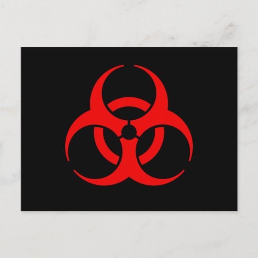 Carte Postale Symbole de risque biologique (Devant)