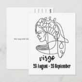 Carte Postale Symbole de virus, zodiaque (Devant / Derrière)