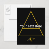 Carte Postale Symbole d'élément d'air de Falln Pagan (Devant / Derrière)