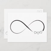 Carte Postale Symbole des coeurs d'infini (Devant / Derrière)