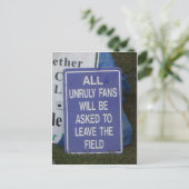 Carte Postale Symbole des ventilateurs indisciplinés (Debout devant)