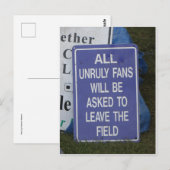 Carte Postale Symbole des ventilateurs indisciplinés (Devant / Derrière)