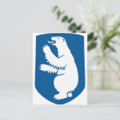 Carte Postale Symbole d'héraldique officiel du Groenland (Debout devant)
