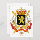 Carte Postale Symbole d'Heraldry de Belgique (Devant / Derrière)
