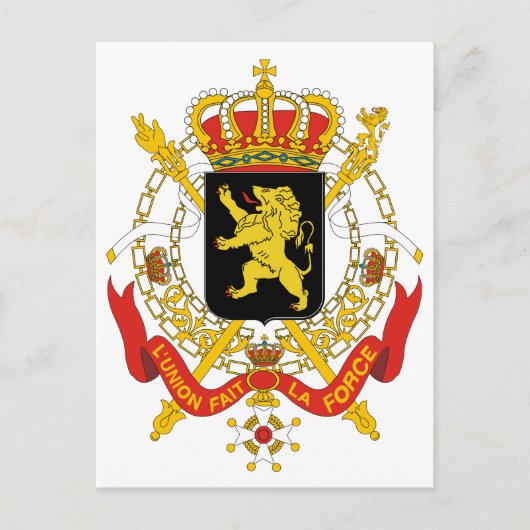 Carte Postale Symbole d'Heraldry de Belgique (Devant)