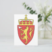 Carte Postale Symbole d'Heraldry de Norvège (Debout devant)