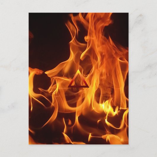 Carte Postale Symbole d'incendie de l'élément (Devant)