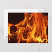 Carte Postale Symbole d'incendie de l'élément (Devant / Derrière)