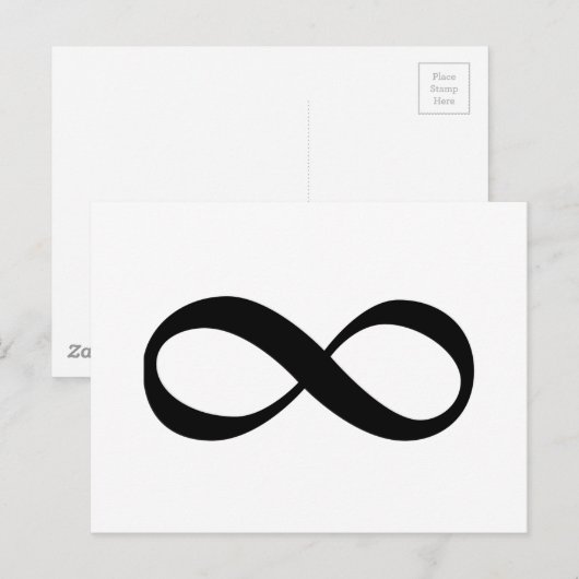 Carte Postale Symbole d'infini (Devant / Derrière)