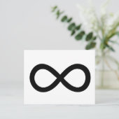 Carte Postale Symbole d'infini noir (Debout devant)