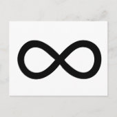Carte Postale Symbole d'infini noir (Devant)
