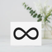Carte Postale Symbole d'infini noir (Debout devant)
