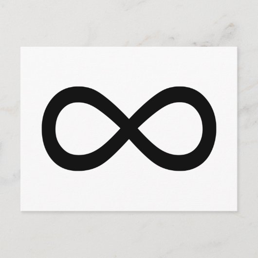 Carte Postale Symbole d'infini noir (Devant)