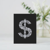 Carte Postale SYMBOLE Dollar Diamant Bling (Debout devant)