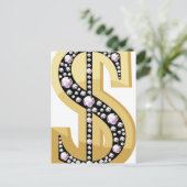 Carte Postale Symbole dollar en diamants 2 (Debout devant)