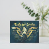 Carte Postale Symbole d'or brossé Wonder Woman (Debout devant)