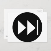 Carte Postale Symbole du bouton Avancer Rapide (Devant / Derrière)