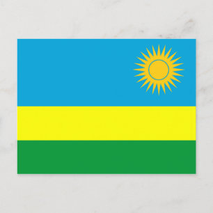 Carte Postale symbole du drapeau du pays du rwanda