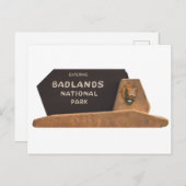 Carte Postale Symbole du parc national des Badlands (Devant / Derrière)