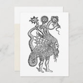 Carte Postale Symbole du serpent d'alchimie (Devant / Derrière)