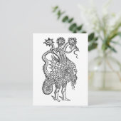 Carte Postale Symbole du serpent d'alchimie (Debout devant)