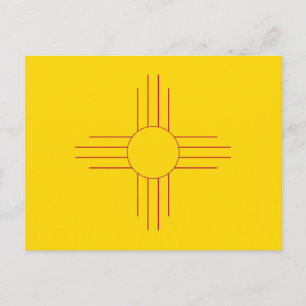 Carte Postale Symbole du soleil Zia du drapeau de l'État du Nouv