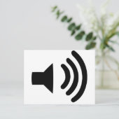 Carte Postale Symbole du volume sonore (Debout devant)
