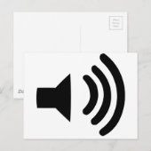 Carte Postale Symbole du volume sonore (Devant / Derrière)