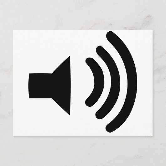 Carte Postale Symbole du volume sonore (Devant)