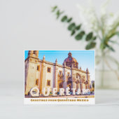Carte Postale Symbole et église du Querétaro Mexique (Debout devant)