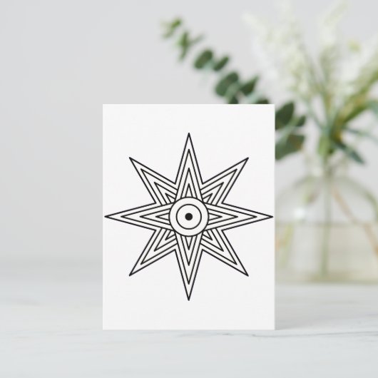 Carte Postale Symbole étoile Ishtar (Debout devant)