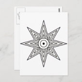 Carte Postale Symbole étoile Ishtar (Devant / Derrière)