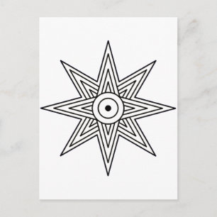 Carte Postale Symbole étoile Ishtar