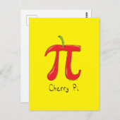 Carte Postale Symbole Fantaisie Math Cherry Pi (Devant / Derrière)