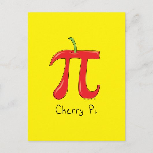 Carte Postale Symbole Fantaisie Math Cherry Pi (Devant)