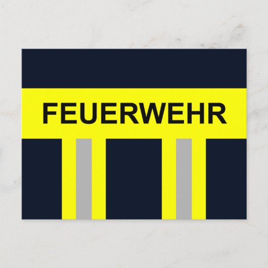Carte Postale Symbole Feuerwehr Blau uniforme (Devant)
