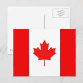 Carte Postale Symbole Feuille d'érable Drapeau canadien (Devant / Derrière)