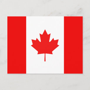 Carte Postale Symbole Feuille d'érable Drapeau canadien