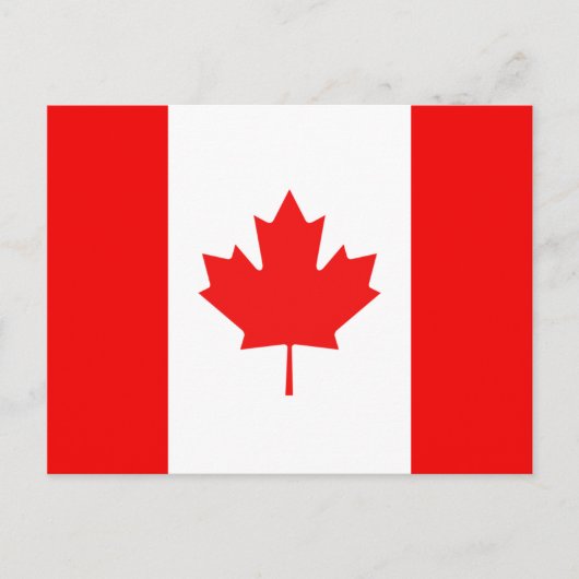 Carte Postale Symbole Feuille d'érable Drapeau canadien (Devant)