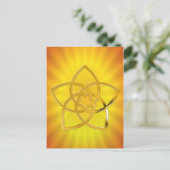 Carte Postale Symbole Fleur Vénus / OR (Debout devant)