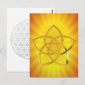 Carte Postale Symbole Fleur Vénus / OR (Devant / Derrière)