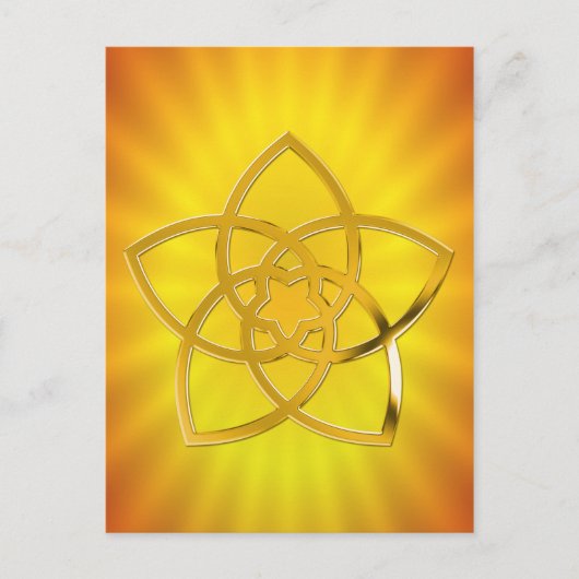 Carte Postale Symbole Fleur Vénus / OR (Devant)