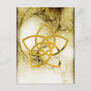 Carte Postale Symbole Fleur Vénus / OR