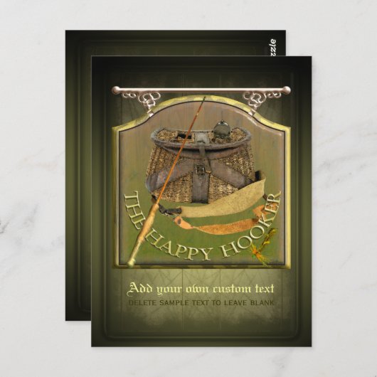 Carte Postale Symbole Funny Fishermans Pub (Devant / Derrière)