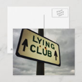 Carte Postale Symbole Funny Lying Club (Devant / Derrière)